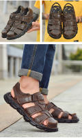 Zapatos De Cuero Genuino Para Hombres Sandalias Clásicas De Verano Para Exterior Caminar Transpirables Sandalias De Hombre - details 9