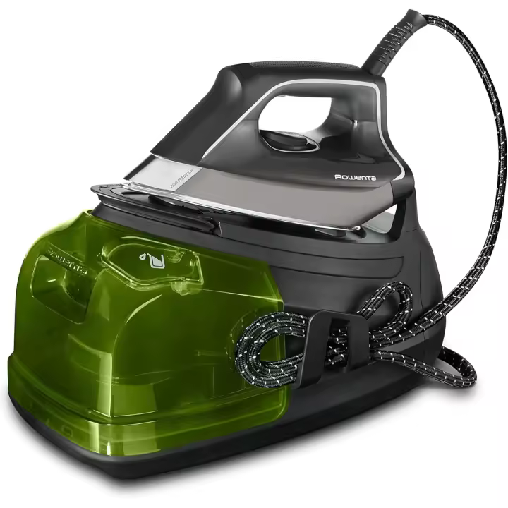 Rowenta Perfect Steam Pro DG8626 Centro de Planchado, Autonomía Ilimitada con 6.9 Bares, Golpe 450 Vapor Continuo de 120 g/min, Suela Microsteam Laser 400, Función Eco, Depósito Cal, Color Negro [Clase de eficiencia energética A+] - 1