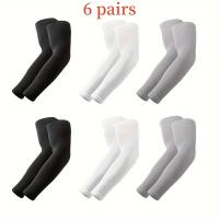 6 Pares De Mangas De Brazo Versátiles En Color Sólido Protección Solar Transpirables Y Refrescantes Para Deportes Al Aire Libre Unisex - details 6