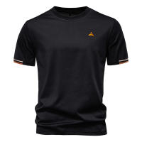 Camiseta Deportiva AIOPEAON Para Hombres De Color Sólido Cuello Redondo Casual De Alta Calidad Tops Ligeros Transpirables Para Verano - details 9