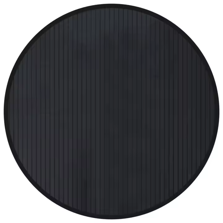 vidaXL Alfombra redonda bambú 80 cm Color Negro,  Natural,  Marrón y mas Alfombras de área  Alfombra de Piso para Sala de Estar Dormitorio Habitación Salón - 1