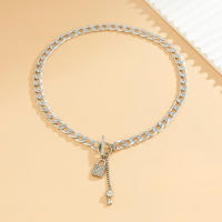 Collar De Moda Para Mujer Con Cadena Gruesa Y Llavero Brillante Accesorio Lindo Para El Cuello Joyería Al Final De 2024 - details 9