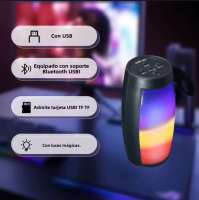 ALTAVOZ BLUETOOTH PORTATIL CON LUCES LED SOPORTE TF PARA COCHE Y CASA - details 4