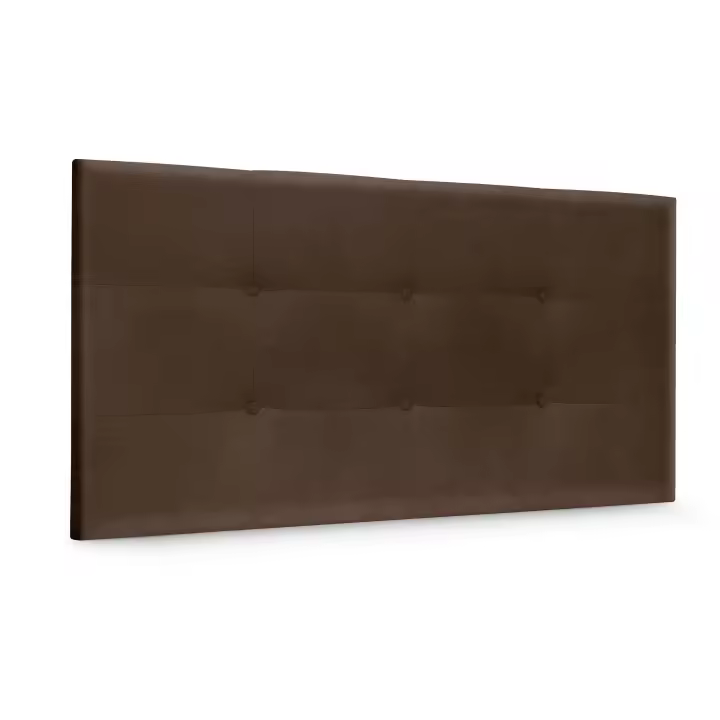 DHOME Cabecero Capitone Tapizado Polipiel o Tela Acualine con 8cm de Grosor Cabezales de Cama Acolchado Capitoné Cabeceros de Cama (Marrón Tela) - 1