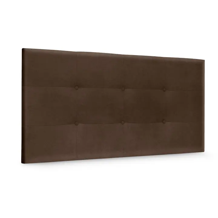 DHOME Cabecero Capitone Tapizado Polipiel o Tela Acualine con 8cm de Grosor Cabezales de Cama Acolchado Capitoné Cabeceros de Cama (Marrón Tela) - 1