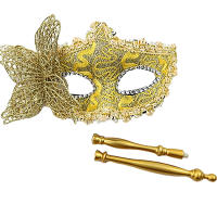 Máscara De Halloween Para Mujer Con Palillo Para Sostener Disfraz De Carnevale Mitad De La Cara Para Fiestas Nocturnas Y Cosplay - details 4