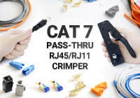 Herramienta De Crimpado RJ45 AMPCOM Para Conectores Pasar a Través RJ11 RJ45 CAT7 Con Cortador De Alambre Y Crimpador De Enlaces Modulares CAT6 CAT5E - details 1