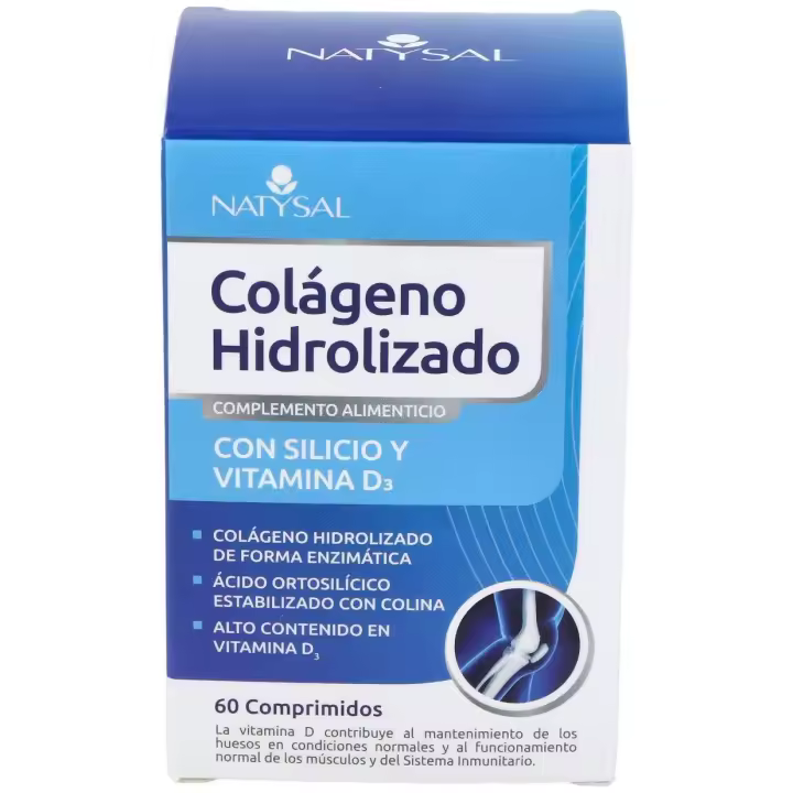 Natysal Colageno Hidrolizado Con Silicio Y Vitamina D 60 Comp - 1