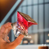 Cubo Mágico De Tercer Orden Colorido Twisted 3x3x3 Juguete De Puzzle Divertido Para Niños Material Plástico Magnético - details 3