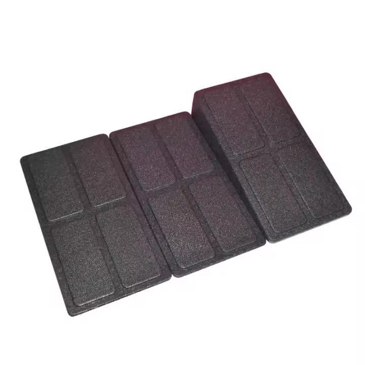 3pcs/Set Bloques De Yoga Antideslizantes Rectangular Y Tríngulo Para Ejercicio Gimnasio Fitness Accesorios De Yoga Ajustable Estretador De Pies - 1