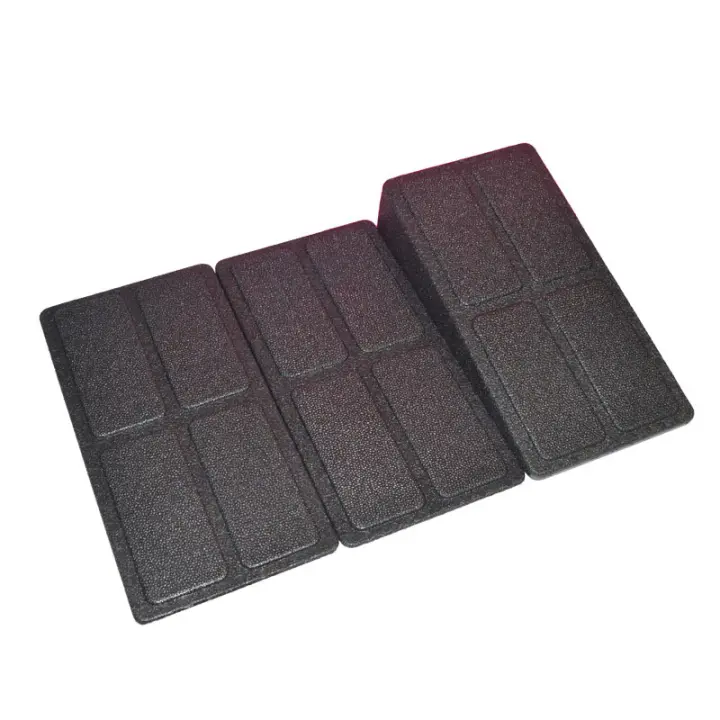 3pcs/Set Bloques De Yoga Antideslizantes Rectangular Y Tríngulo Para Ejercicio Gimnasio Fitness Accesorios De Yoga Ajustable Estretador De Pies - 1