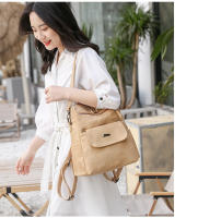 Mochila retro de PU de gran capacidad para mujer, bolso informal de doble uso, novedad de 2025 - details 9