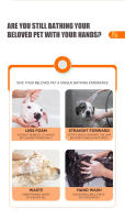 Cepillo De Baño Para Perros Y Gatos De Silicona Cepillo De Jabón Para Mascotas Masajeador De Limpieza De Pelo Suave Para Cachorros - details 1