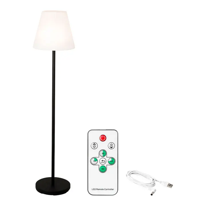 Lámpara de Pie Lumineo Blanco y Negro Exterior E Interior 150cm - 1