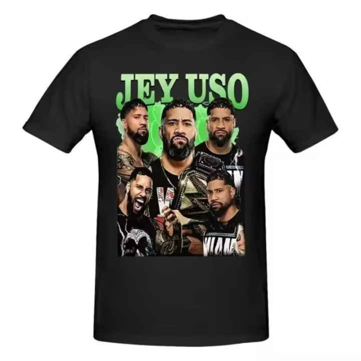 Camiseta Jey Uso Yeet Logo Para Hombres Y Mujeres Moda Casual Hip Hop Cuello Redondo Manga Corta Unisex Comoda Todas Las Estaciones - 1