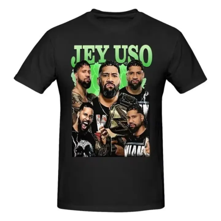 Camiseta Jey Uso Yeet Logo Para Hombres Y Mujeres Moda Casual Hip Hop Cuello Redondo Manga Corta Unisex Comoda Todas Las Estaciones - 1