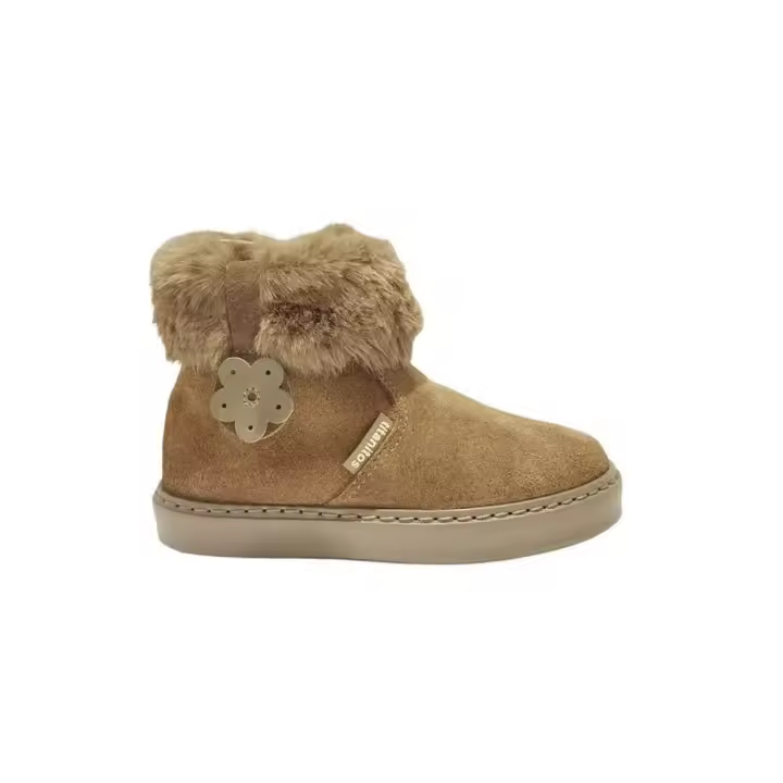Botas de piel de Titanitos para niña mod. U712 Paloma color Topo - 1