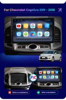 AWESAFE inalámbrico CarPlay Android Auto Radio para Chevrolet Captiva 1 2011 2012 2013 2014 2015 2016 coche reproductor multimedia GPS 2 din autoradio volante controles RDS Bluetooth - details 2
