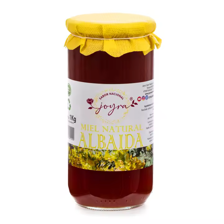 ARTE SABOR Miel 100% natural, pura, cruda, de Albaida. Tarro de cristal de 1000gr 8x8x17 Cm. - 1