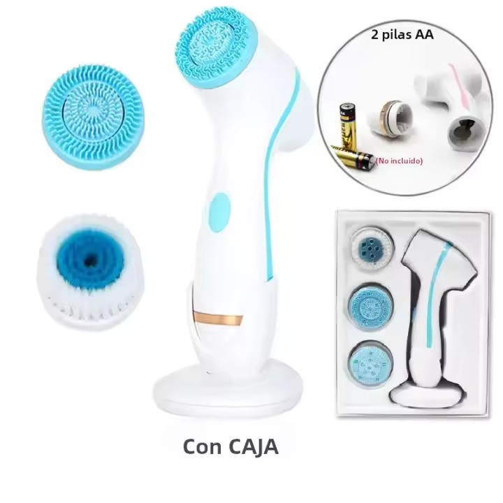 Limpieza Facial Ultrasonica 3 En 1 Con Cepillo Rotatorio Y Masajeador USB Elimina Quistes Negro Con Tecnología Galvanic Herramienta Para Cuidado De Piel - 1