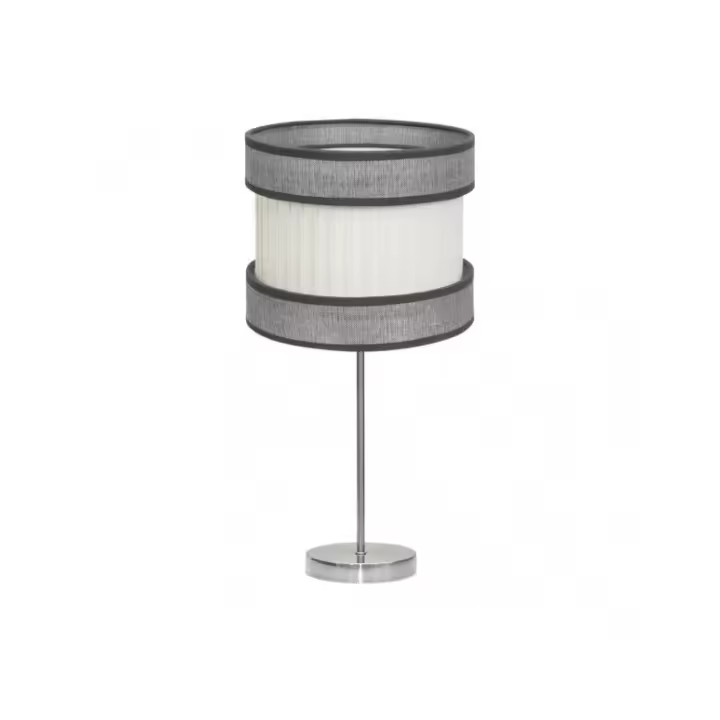 Fabrilamp - Sobremesa Alto Home 1xe27 Niquel/gris-beis 61x30x30 Cm - 1