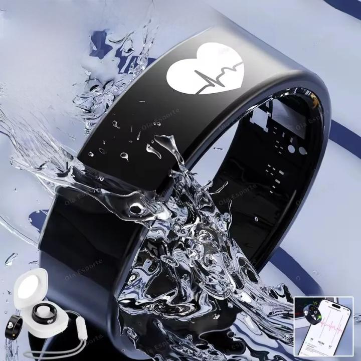 Anillo Inteligente 2026 Con Detección ECG Presión Sanguínea Y Monitor De Temperatura Corporal Impermeable Con Rastreo GPS Para Hombres Y Mujeres