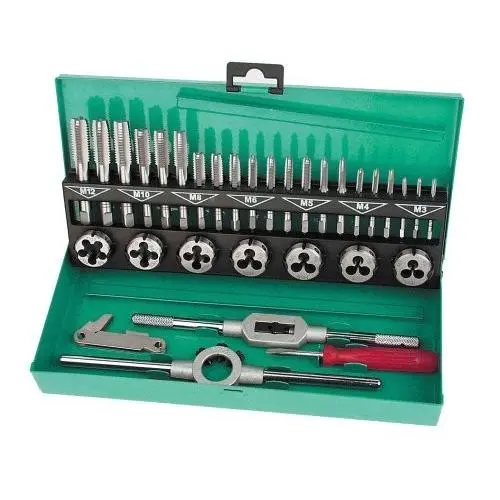 MANNESMANN - JUEGO DE MACHOS Y TERRAJAS METRICAS 32 PIEZAS - M53250 - 1