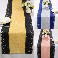 Corredor De Mesa Negro Y Oro Para Cumpleaños Fiesta Decoraciones Retiro Aniversario Graduación Suministros Cubierta De Mesa - details 0