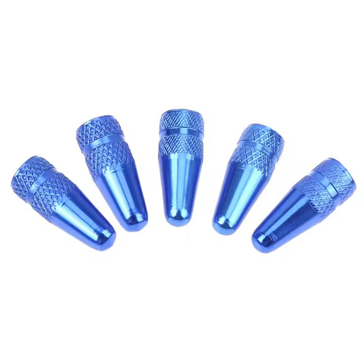 5pcs Cubierta De Válvula De Rueda Para Bicicleta Color Arcoíris Aluminio Piezas De Repuesto Para Válvulas Presta - 1