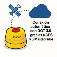 Baliza V16 Emergencia Coche Homologada DGT 3.0  | Luz Señalización LED 360º con GPS y SIM Integrada | MAXGE - details 0