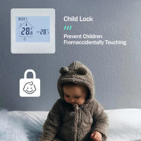 Termostato De Pared Inteligente RF Sin Fuerza Para Calefacción De Boilero Gas Touch Screen Controlador De Temperatura Programable WiFi Para El Hogar - details 11