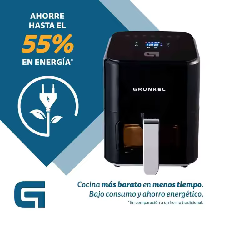 Freidora de aire BLACKEASYFRYER de 4L y  1200W negra - 1