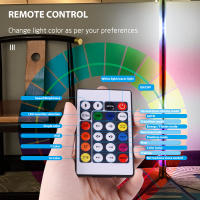 Lámpara De Piso RGB Cambio De Color Y Dimmer Estilo Scandinavo Iluminación Ambiente Para Dormitorio Luz Suave Auto-contenida LED - details 2