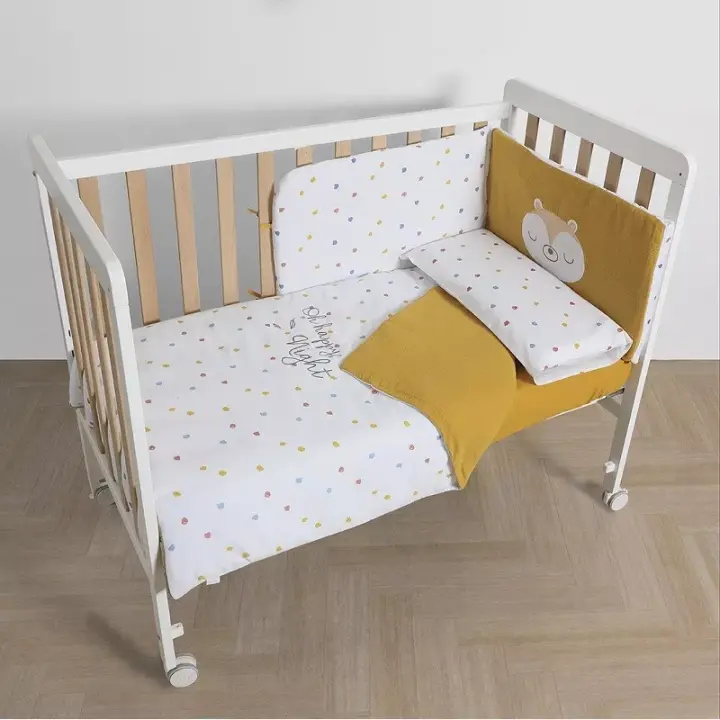 Kit textil nórdico + protector de cuna reversible Micuna Happy - 1
