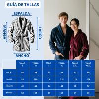 DECASATEXTIL Albornoz Mujer y Hombre - Bata Baño Unisex Ducha 100% Algodón 450g/m² – Suave, Secado Rápido y de Calidad Premium – Ideal para Hogar, Hotel o Spa - Larga Duración - details 3