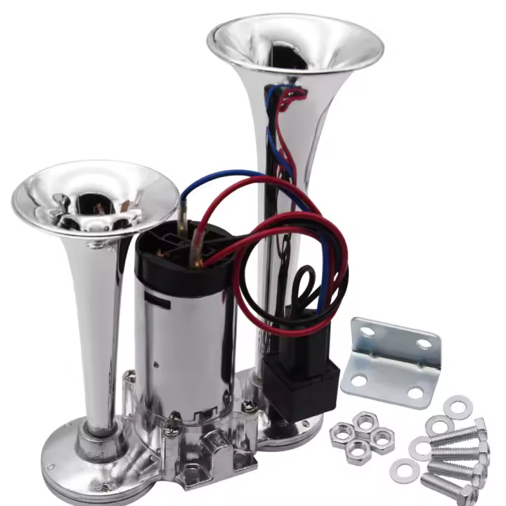 Bocina Eléctrica Para Coche 12V 600db Bocina Doble Super Fuerte Válvula De Solenoide Adecuada Para Coches Barcos Y Camiones - 1