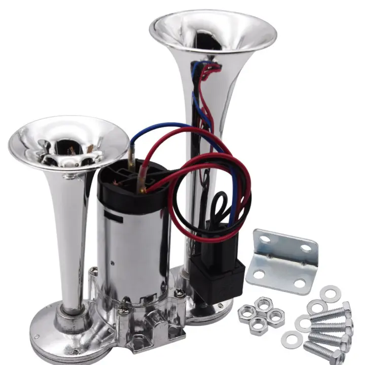 Bocina Eléctrica Para Coche 12V 600db Bocina Doble Super Fuerte Válvula De Solenoide Adecuada Para Coches Barcos Y Camiones - 1