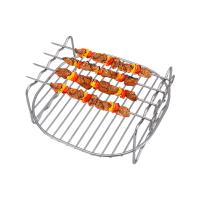 Soporte De Acero Inoxidable Para Asar Y Air Fryer Estilo De Barbacoa Doble Piso Resistente Y Duradero Para Hornear En Casa - details 10