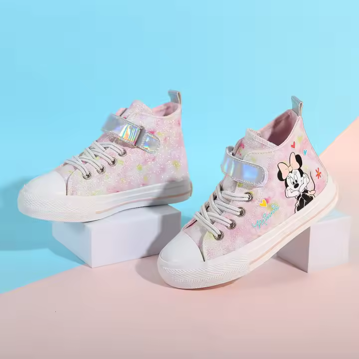 Zapatillas De Lona Para Niñas Tallas 24-37 Zapatos Deportivos Casuales Antideslizantes Transpirables Para Niños Y Niñas Con Cierre De Correa - 1