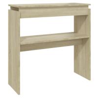 vidaXL Mesa consola madera de ingeniería 80x30x80 cm Blanco, Negro, Roble Sonoma Mesa de sofá Mesa de Entrada para Salón Consola de Entrada Mueble Recibidor Mesita Mesa auxiliar Salon - details 4