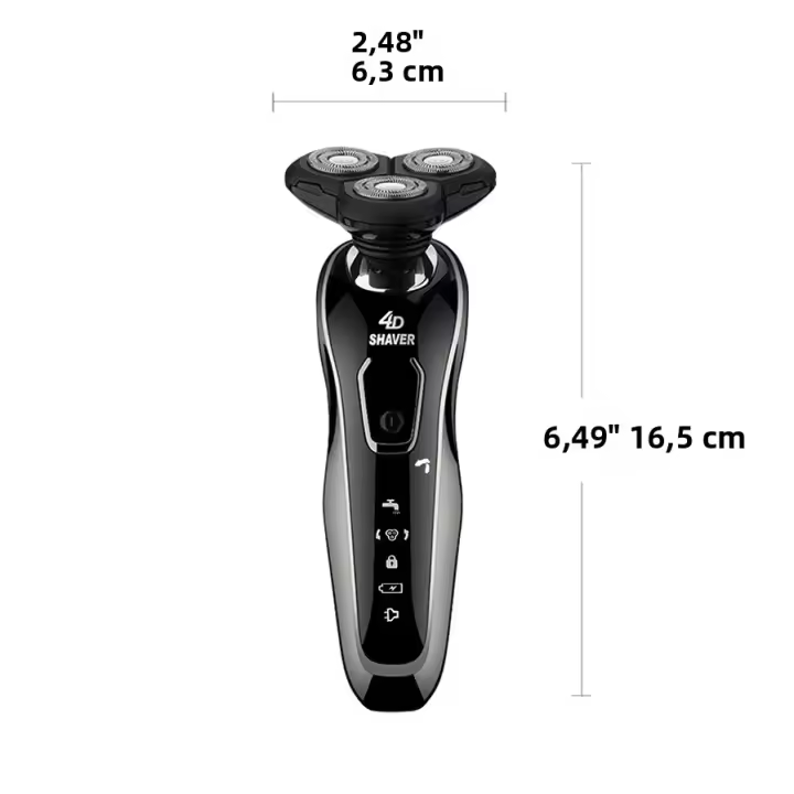 Afeitadora Eléctrica Profesional Para Hombres Con Corte Suave Y Cómodo Apto Para Afeitar Y Limpiar El Rostro Recargable - 1