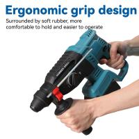 Martillo rotativo eléctrico sin escobillas, destornillador de impacto, herramientas eléctricas recargables para batería Makita de 18V, 27mm - details 6