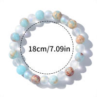 Pulsera Unisex De Cuarzo Aura Y Sedimento De Oceano Joyería Cristal Homeopática Para Traer Abundancia yProsperidad - details 5
