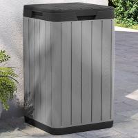 vidaXL Cubo de Basura de Exterior Papelera Contenedor Residuos Jardín PP Color Gris,  Antracita,  Marrón y mas - details 0