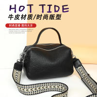 Bolso De Hombro Para Mujer De Cuero Genuino Estilo Casual Con Correa Ancha Y Comodidad Gran Capacidad Color Blanco Negro Caqui Azul - details 17