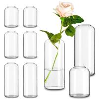 Juego De 3 Vajillas De Vidrio Claro Para Centros De Mesa Y Decoración De Baño Estilo Clásico Para Flores Pequeñas Y Bodas - details 0