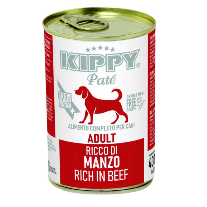 Kippy Paté de Buey para Gatos Adultos – Lata 400 g de Alimento Húmedo Completo - 1