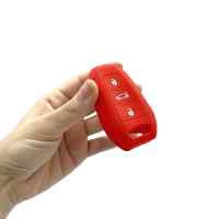 Banner - Funda silicona mando llave coche 3 botones compatible con Peugeot Rojo