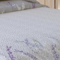 Colcha Bouti Modelo Palms Reversible Textil Blanca - details 3