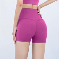 Shorts De Yoga Para Mujer Cintura Alta Levantamiento De Glúteos Ajuste Slim Fitness Running Transpirables 3 Puntos - details 8